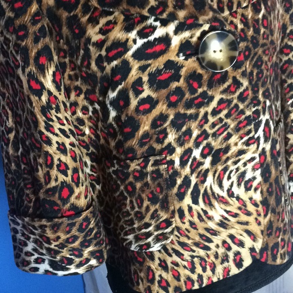Ellen Tracy jacket size 12 petite leopard - Picture 3 of 6